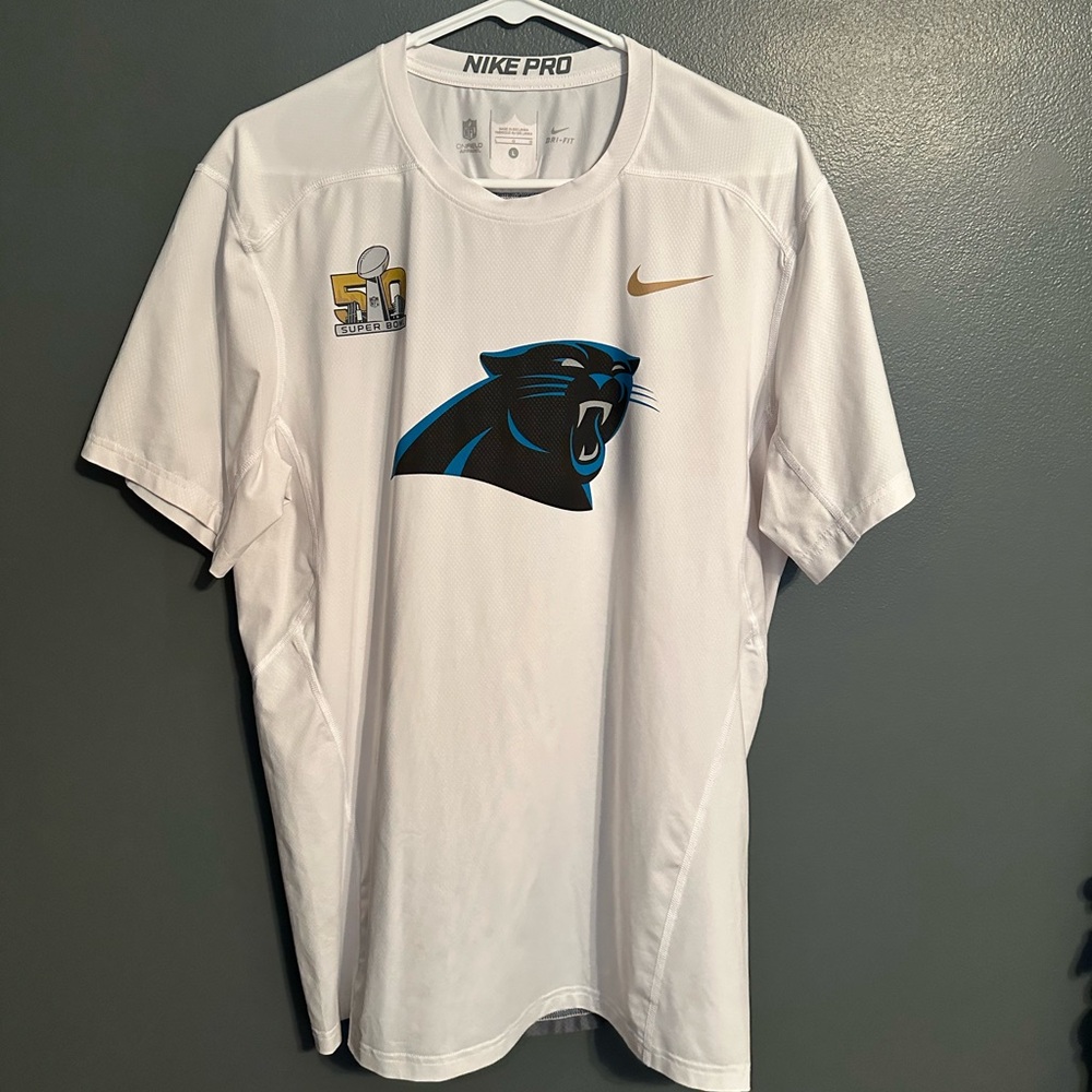 Nike NFL Carolina Panthers Super Bowl 50 undershirt size Large